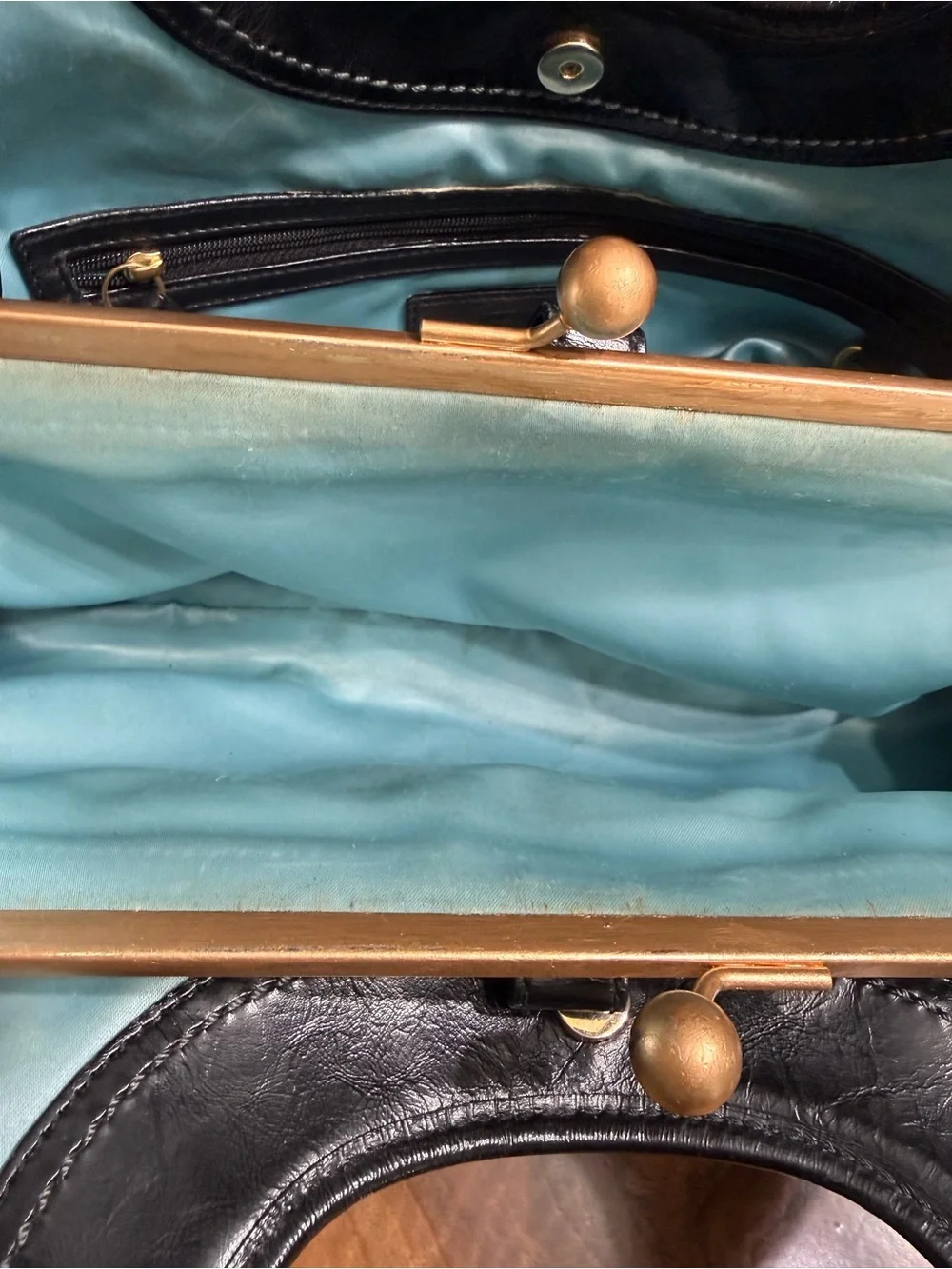 Coach Ergo Black Leather Satchel with Floral Bow Accent . Only callout on strap